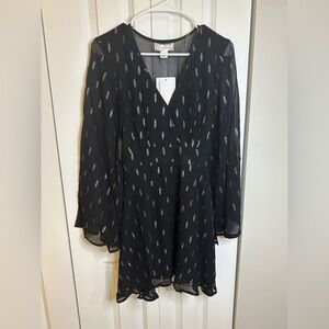NWT S BAND OF THE FREE EVETTE BLACK SHIMMER MINI DRESS SOLD OUT ONLINE